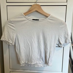 Ribbed White Fox size small crop